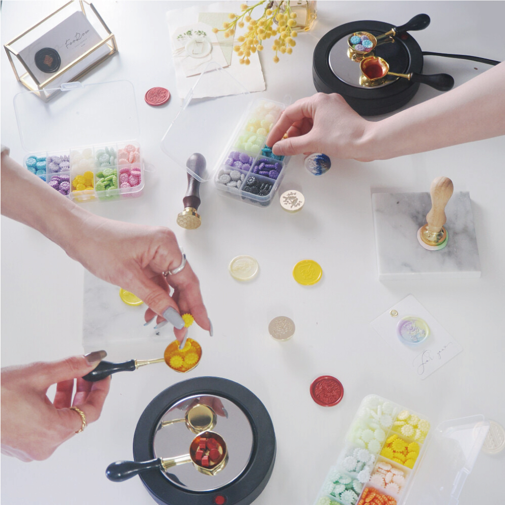 【あべのキューズモール店】シーリングスタンプでシールやチャームをつくろう！